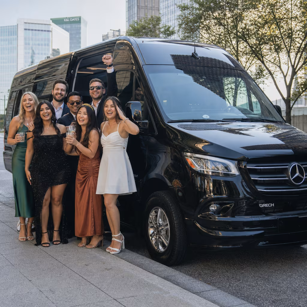 Bachelor and bachelorette party bus